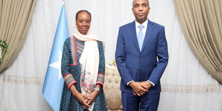 Ra’iisul Wasaare Xamsa Cabdi Barre Oo La Kulmay Ku-xigeenka Agaasimaha Guud ee IOM