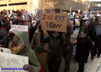 Reer Minnesota Oo Mudaaharaad Ku Dalbanaya In ICE Laga Saaro Gobolka