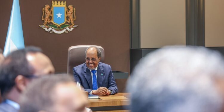 Xasan Sheekh oo Golaha Mustaqbalka Soomaaliyeed kuso dhaweeyey Madaxtooyada Qaranka