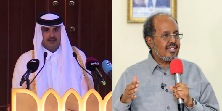 Madaxweyne Xasan Sheekh oo khadka taleefanka kula hadlay Amiirka Qatar