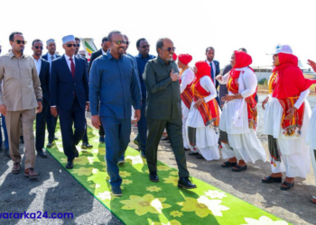 Xasan Sheekh Maxamuud ayaa ka qeyb galay Mashaariic horumarineed oo laga hirgeliyay Dowlad Deegaanka Soomaalida.