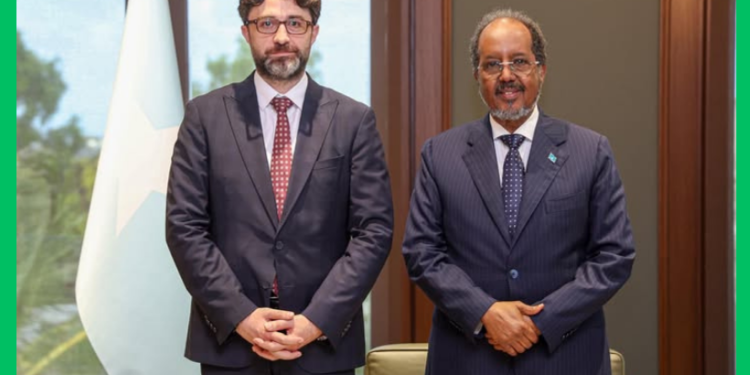 Xasan Sheekh oo la kulmay safiirka Turkiga kadib fashilka wada-hadalladii mucaaradka