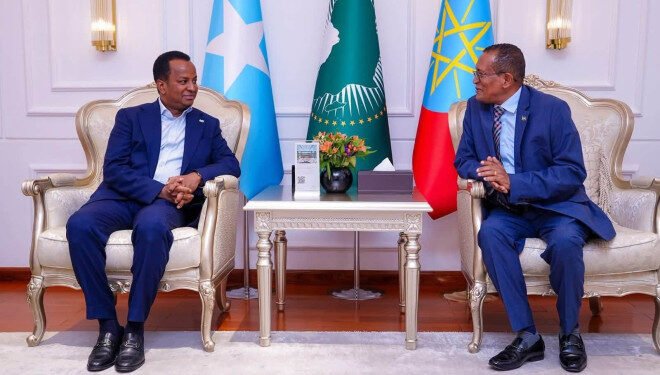 Wasiirka arrimaha dibadda Soomaaliya oo gaaray Addis Ababa si uu uga qeyb galo shirka Midowga Afrika‎