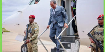 Madaxweyne Xasan Sheekh oo gaaray magaalada Baydhaba + sawiro