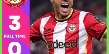 Brentford oo 3-0 ku garaacday Chelsea kuna soo gashay kaalinta saddexaad