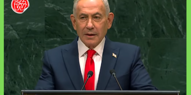 Netanyahu oo difaacay tallaabada milateriga Israa’iil xilli ay wakiillo ka baxeen hoolka ka hor khudbaddiisa QM