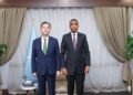 Ra'iisul Wasaare Xamsa Cabdi Barre iyo safiirka Turkiga Ferhat Alkan oo ku kulmay Muqdisho.