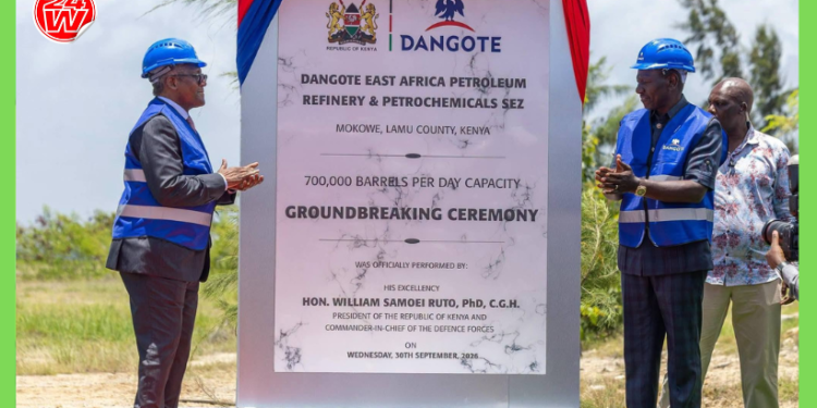 Bilyaneer Aliko Dangote oo Kenya ka dhagax-dhigay warshad shidaal oo ku kacaysa $16 bilyan