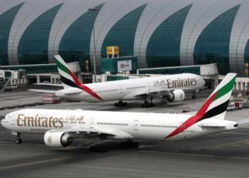 Diyaaradaha shirkadda Emirates oo yaalla garoonka Dubai